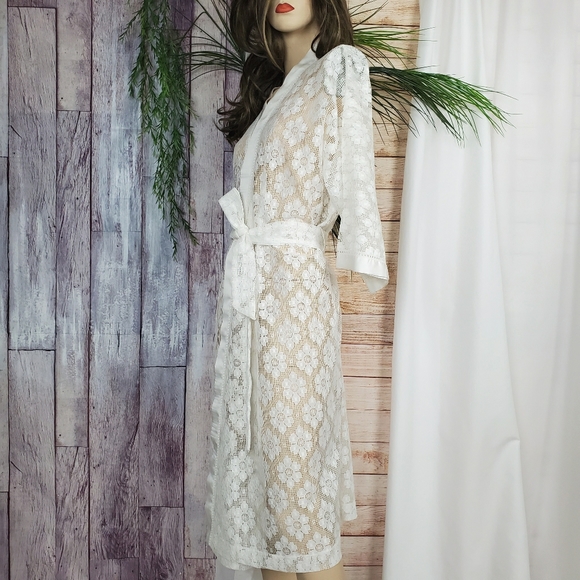 Dior Other - VTG Christian Dior Lounge Wear Floral Sheer Robe